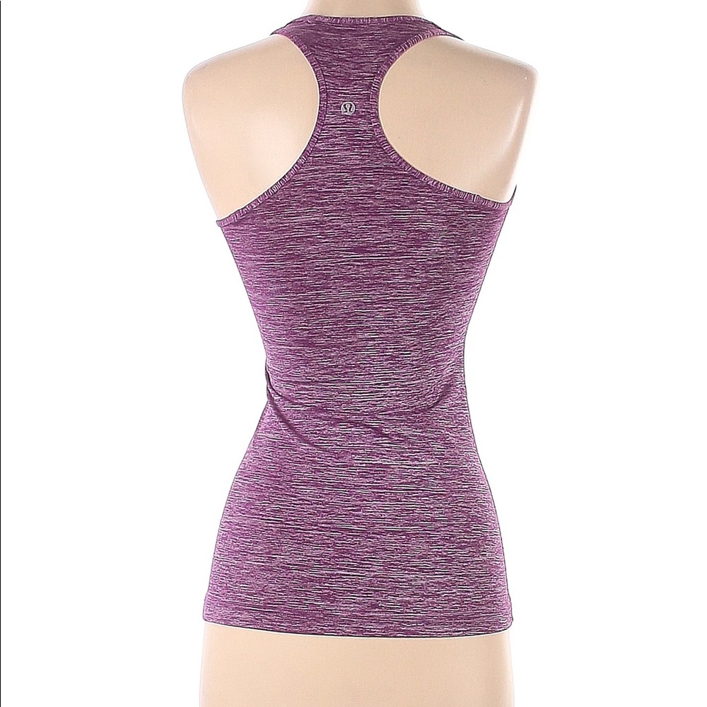 Lululemon Athletica Women's Size 2 Fitted Active Tank Purple Heather Scoop Neck